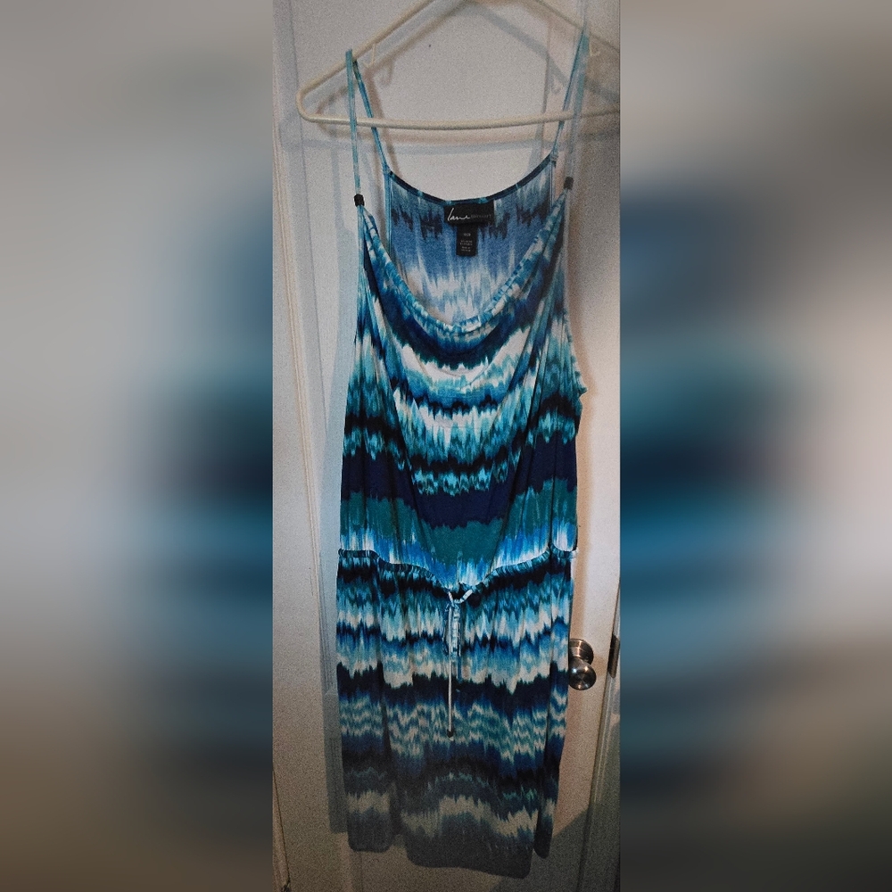 Lane Bryant Blue Tie-Dye Romper | Size 18/20 | Flowy Summer Boho Chic